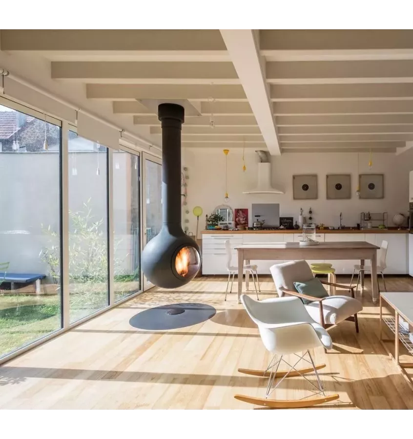 Focus - centrální krb BATHYSCAFOCUS s prosklením