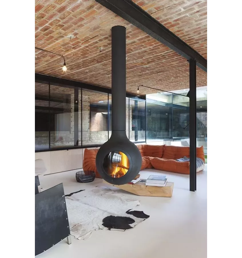 Focus - centrální krb BATHYSCAFOCUS s prosklením