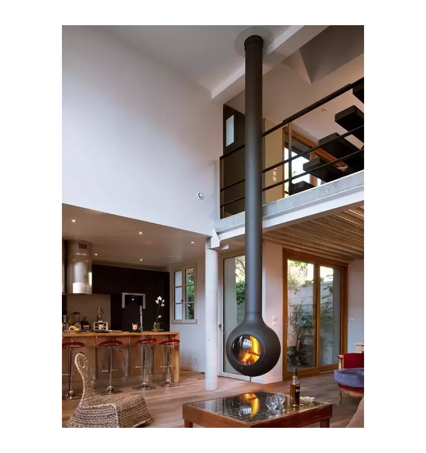 Focus - centrální krb BATHYSCAFOCUS s prosklením