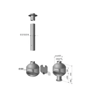 Focus - kominek na drewno EDOFOCUS 631