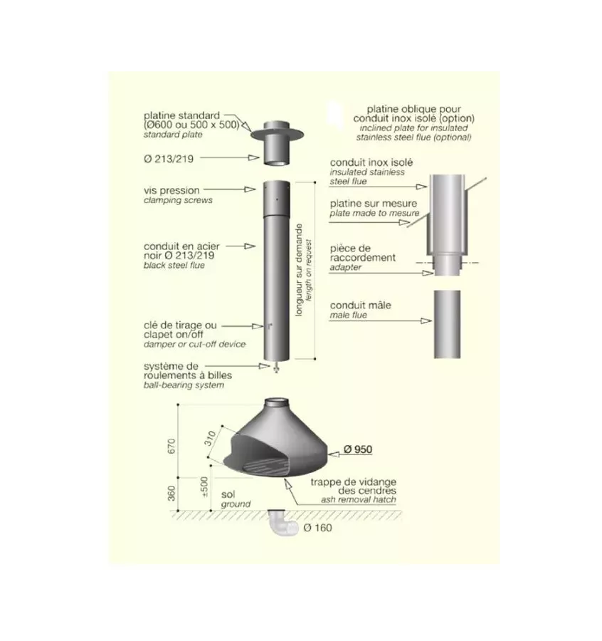 Focus - ERGOFOCUS wood fireplace
