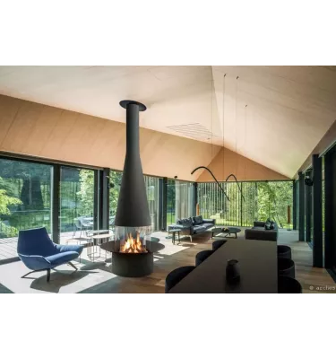 Focus - central wood fireplace FILIOFOCUS