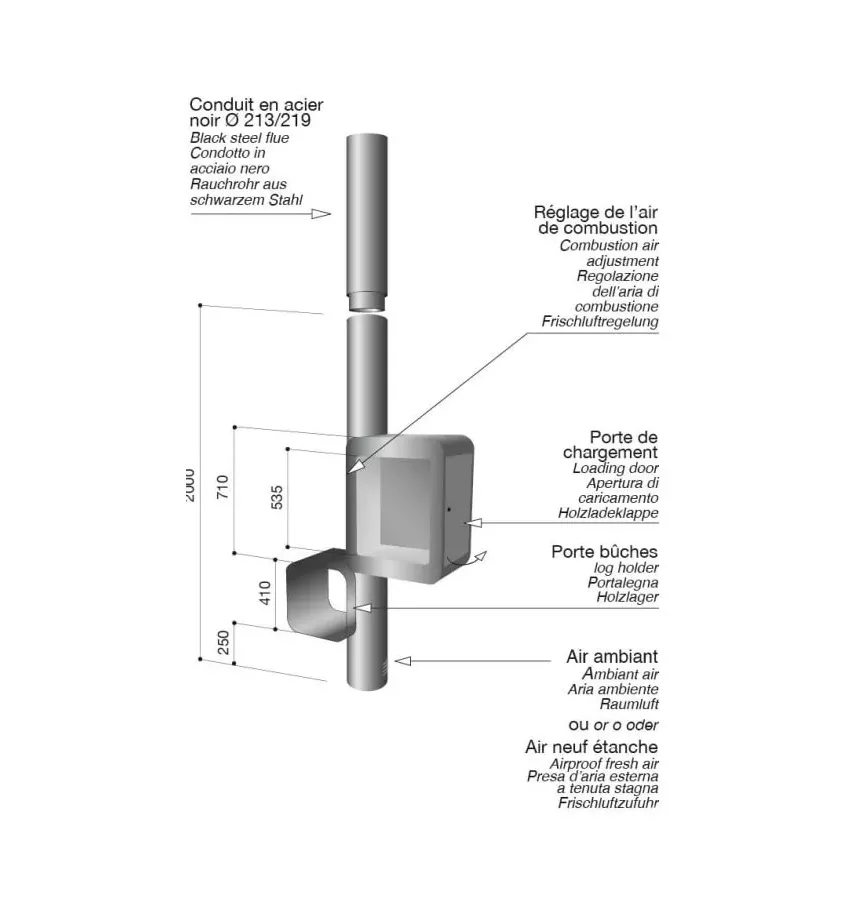Focus - GRAPPUS wood fireplace