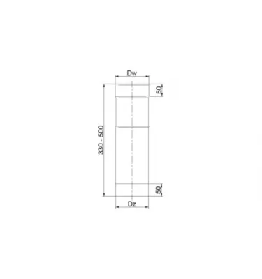 Prodmax - single-wall acid-proof chimney system - telescope