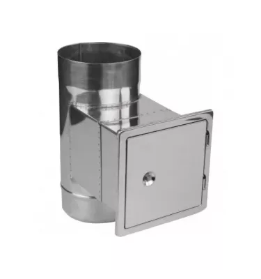 Prodmax - single-wall acid-resistant chimney system - cleaning door with door