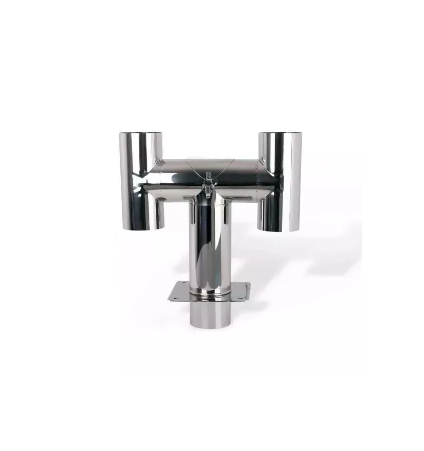 Prodmax - chimney cap - H type cap with plate and revision - acid