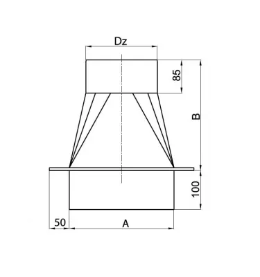 Prodmax - chimney cap - reducing transition