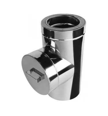 Prodmax - double-walled, acid-proof, insulated chimney system - cleaning door with door