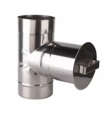 Prodmax - heat-resistant single-wall chimney system - cleaning door with door