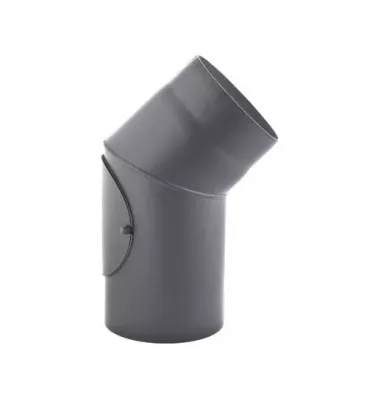 Darco - connection system for fireplaces and solid fuel boilers SPK - 90 ° and 45 ° fixed elbow with revision
