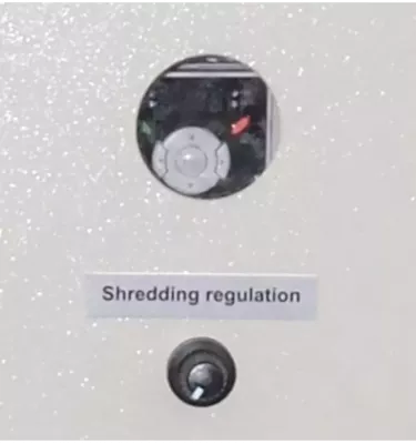 Terex - smooth adjustment of the shredder&_39_s rotational speed