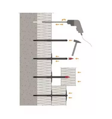 Isover - DH connector for wool in ventilated facades