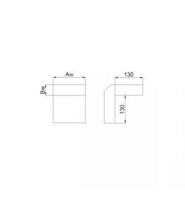 Prodmax - rectangular air distribution system made of galvanized steel - elbow