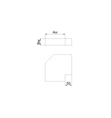Prodmax - rectangular air distribution system made of galvanized steel - elbow