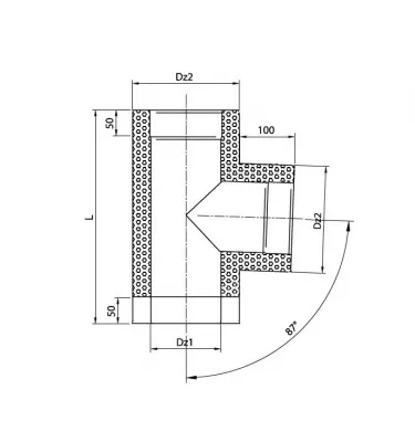 Prodmax - round air distribution system insulated from galvanized steel - insulated tee
