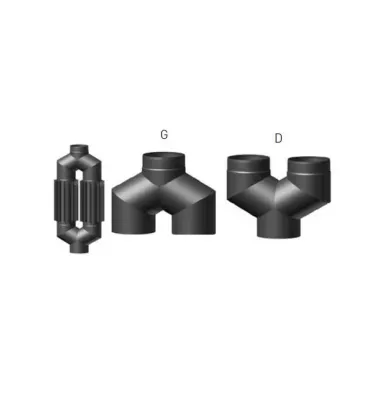 Darco - connection system for fireplaces and solid fuel boilers SPK - Y-piece tee
