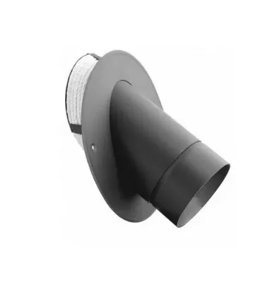 Darco - connection system for fireplaces and solid fuel boilers SPK - 45 ° angle insert with telescopic pipe, rosette and cord f