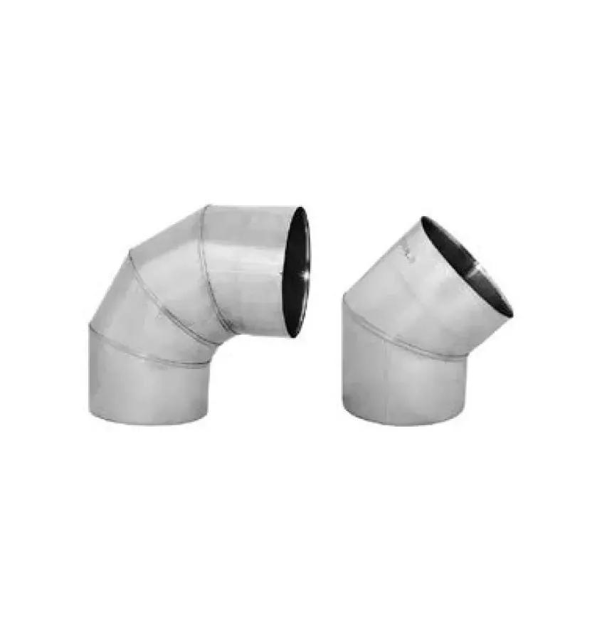 Darco - heat-resistant elements for connecting the fireplace - solid heat-resistant knee 1 mm