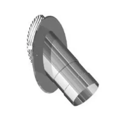 Darco - heat-resistant elements for connecting the fireplace - 45 ° angle insert with telescopic pipe, rosette and cord for cera