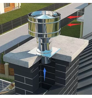 Darco - komínové kryty - válcový střešní ventilátor s podstavcem