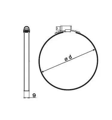 Darco - DGP hot air distribution system round - hose clip