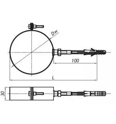 Darco - DGP hot air distribution system round - UMS mounting bracket