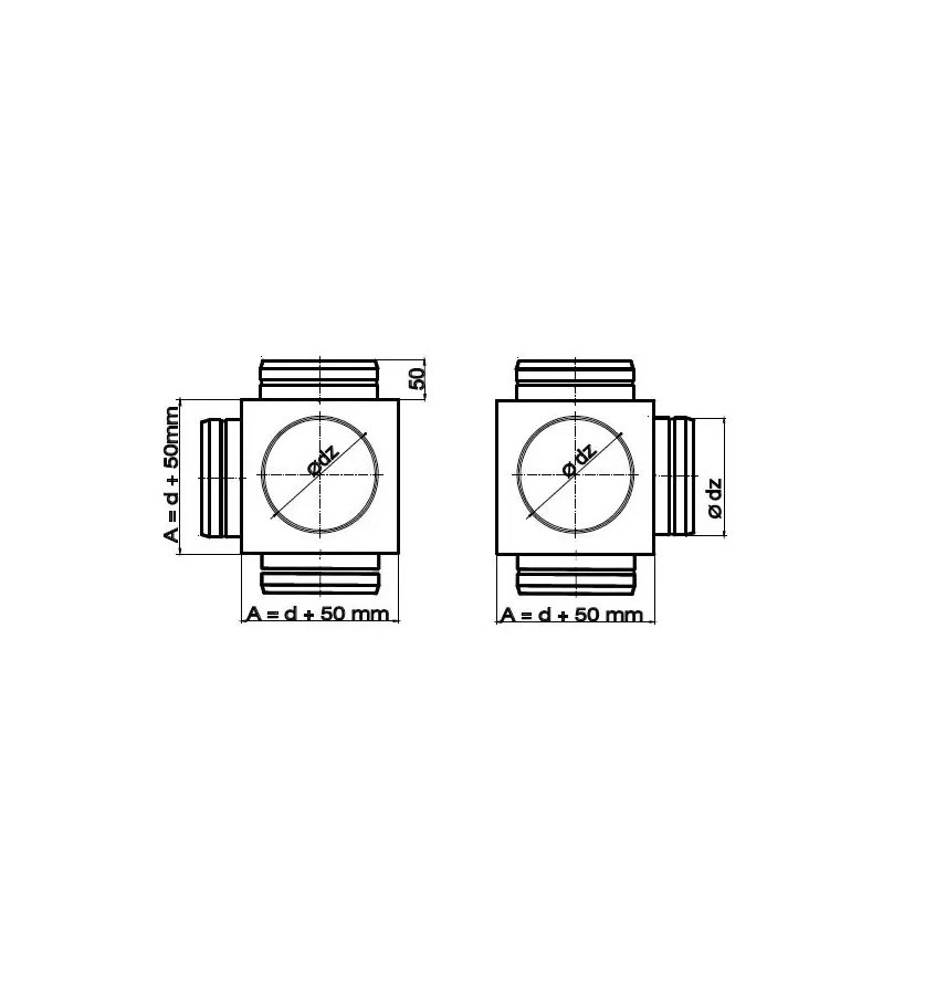 Darco - DGP hot air distribution system round - SRS distribution box