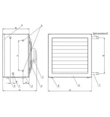 Convector - UGW heating and ventilation device