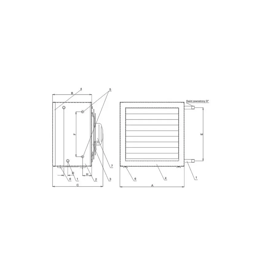 Convector - UGW heating and ventilation device