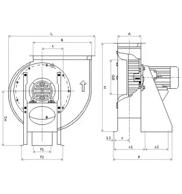 Convector - single stream drum fan WB