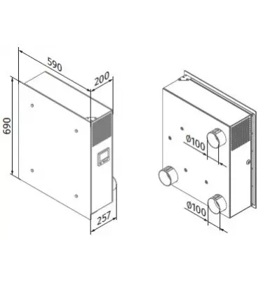 Blauberg - air handling unit with Freshbox 100 countercurrent exchanger