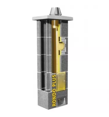Schiedel - insulated chimney with Rondo Plus ventilation, single-draft with ventilation