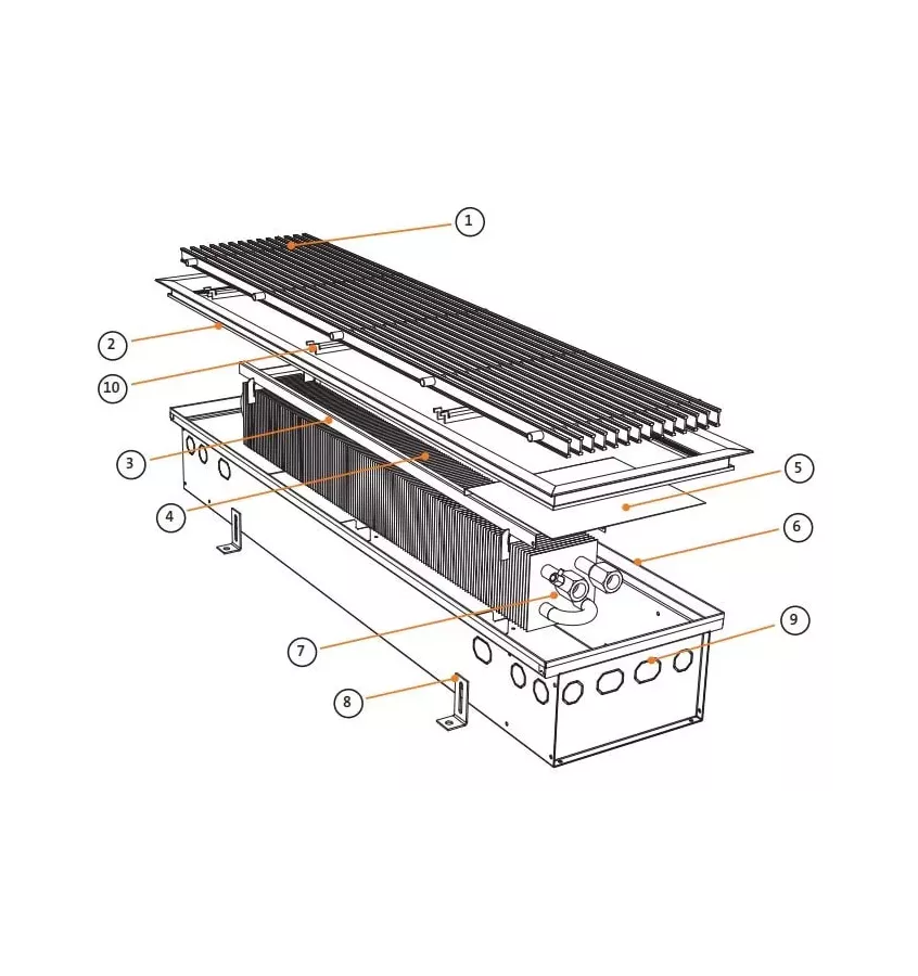 Purmo - Aquilo FMK 90 trench heater