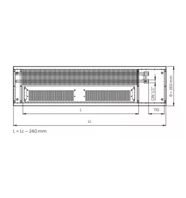 Purmo - grzejnik kanałowy z wentylatorem Aquilo F1T 140