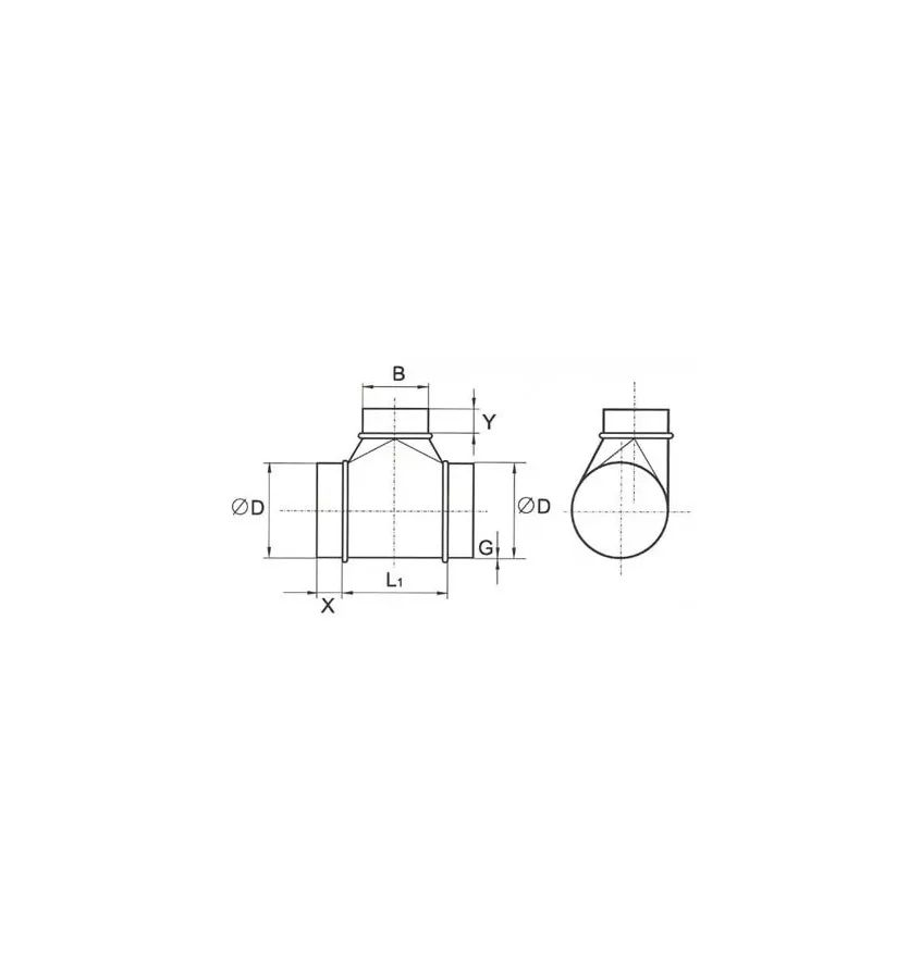 Xplo Ventilation - asymetrické kulaté tričko