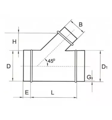 Xplo Ventilation - angled tee