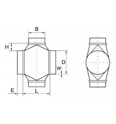 Xplo Ventilation - symmetrical cross