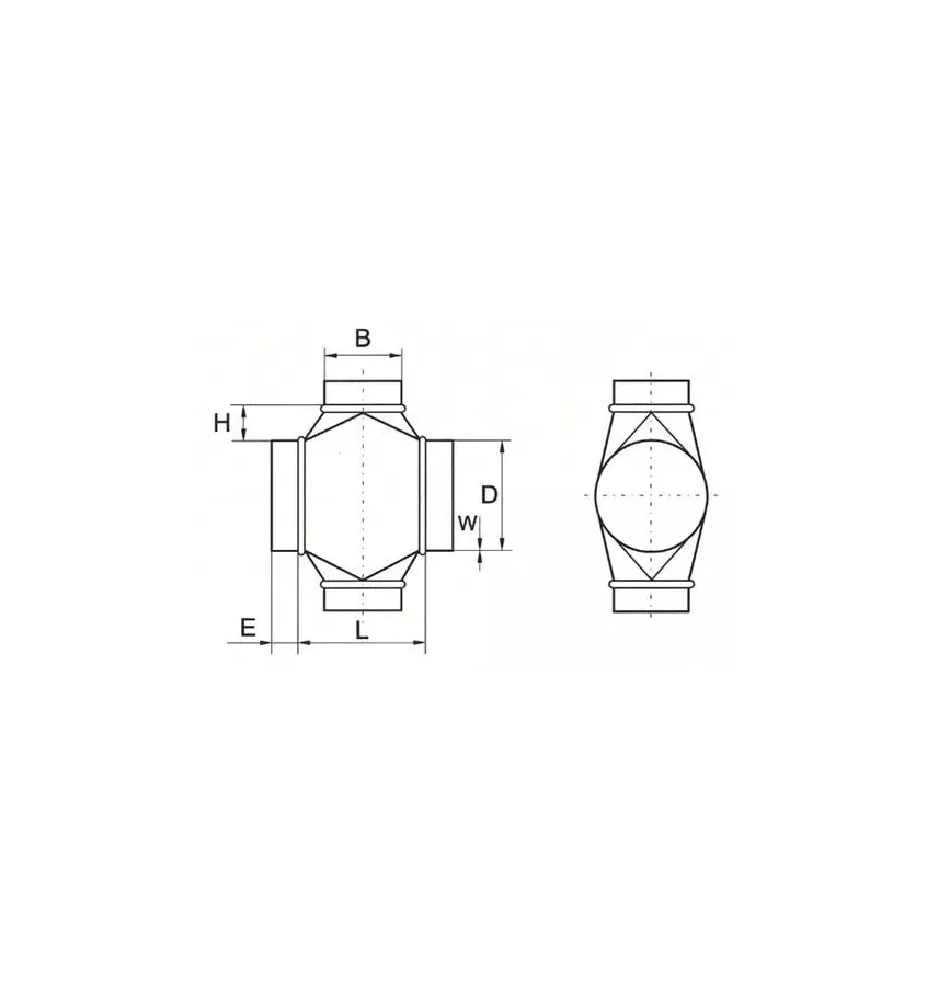 Xplo Ventilation - symmetrical cross
