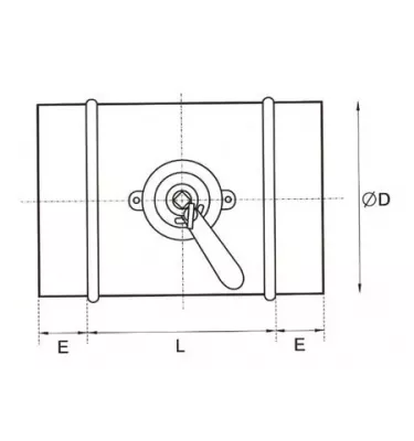 Xplo Ventilation - single plane round damper