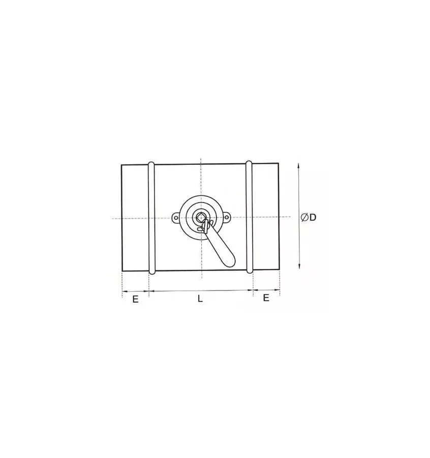 Xplo Ventilation - jednokřídlý kulatý tlumič