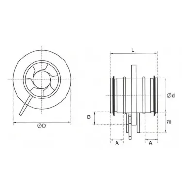 Ventilace Xplo - tlumič potrubí irisového typu