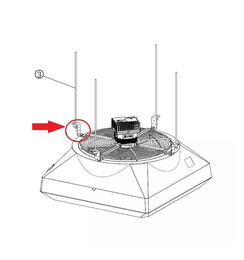 VTS - ceiling mounting kit for heaters