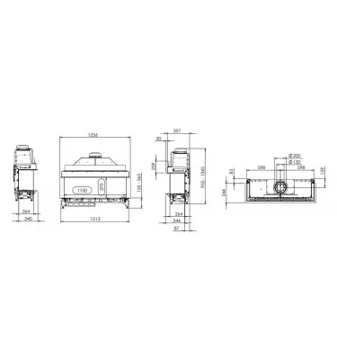 Kal -fire - krbová vložka s krbem 3D G110 / 37S