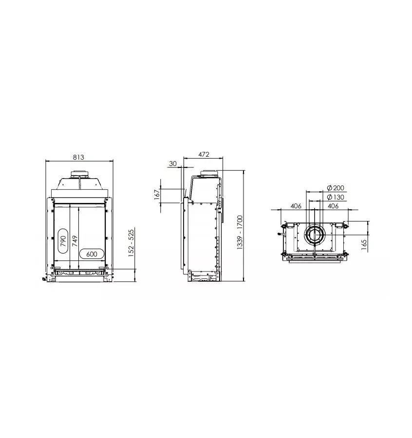 Kal -fire - krbová vložka s krbem Prestige GP60 / 79F