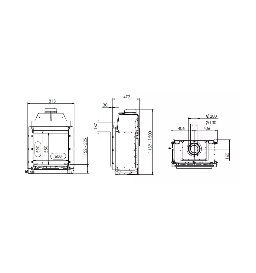 Kal -fire - krbová vložka s krbem Prestige GP60 / 59F