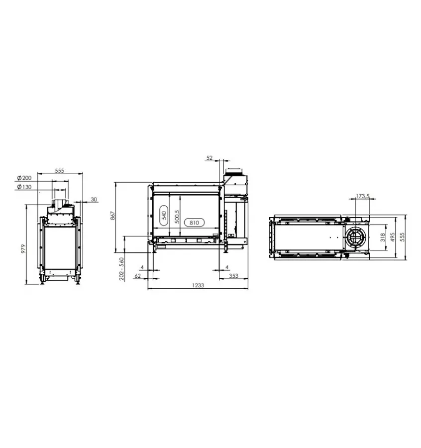 Kal-fire - fireplace insert with Prestige GP80 / 54T fireplace