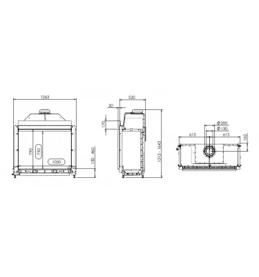 Kal-fire - fireplace insert with Prestige GP105 / 79F fireplace