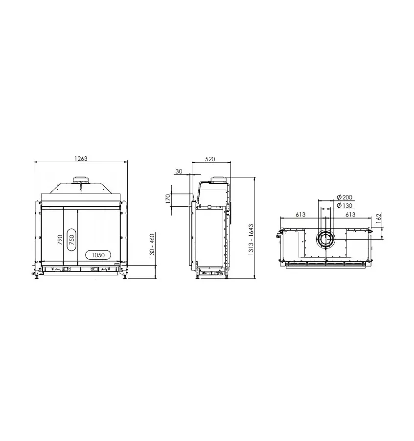 Kal-fire - fireplace insert with Prestige GP105 / 79F fireplace