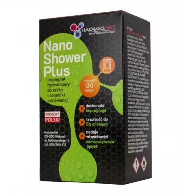 Hadwao - sada přípravků pro impregnaci skla ve sprchovém koutu Nano Shower Plus