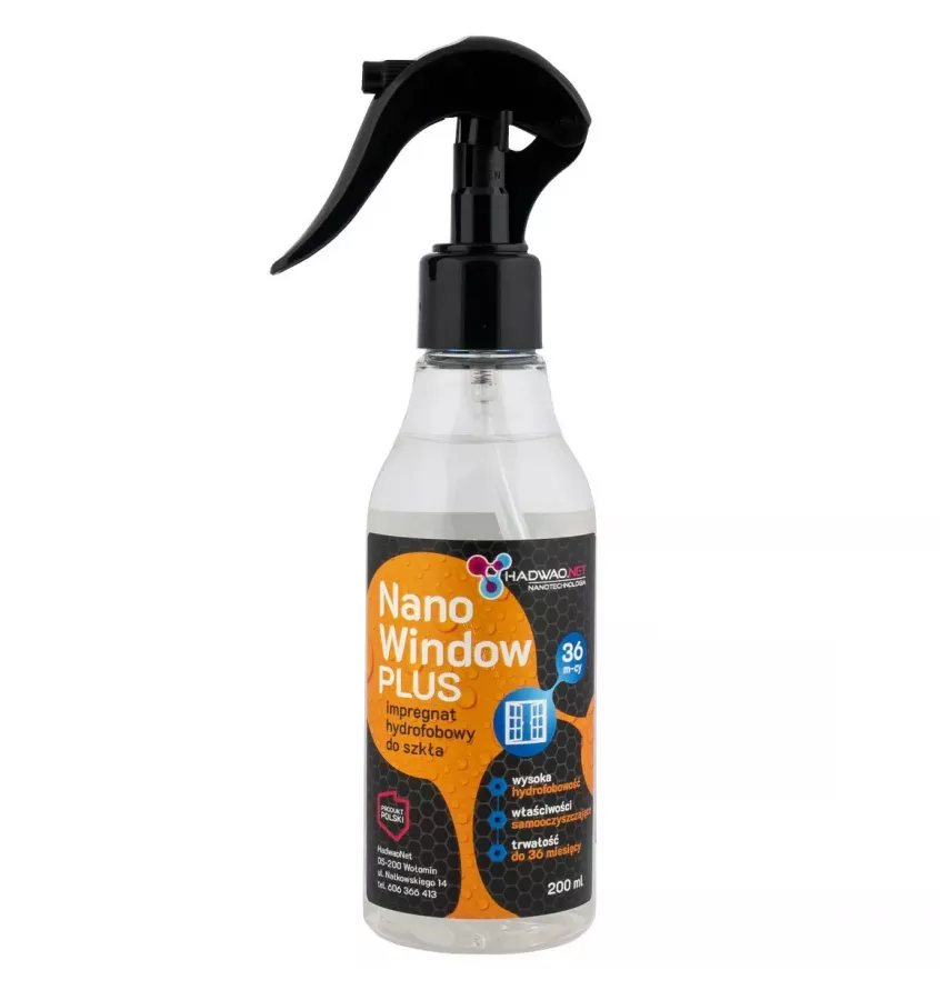 Hadwao - hydrophobic impregnation for windows and Nano Window Plus glass